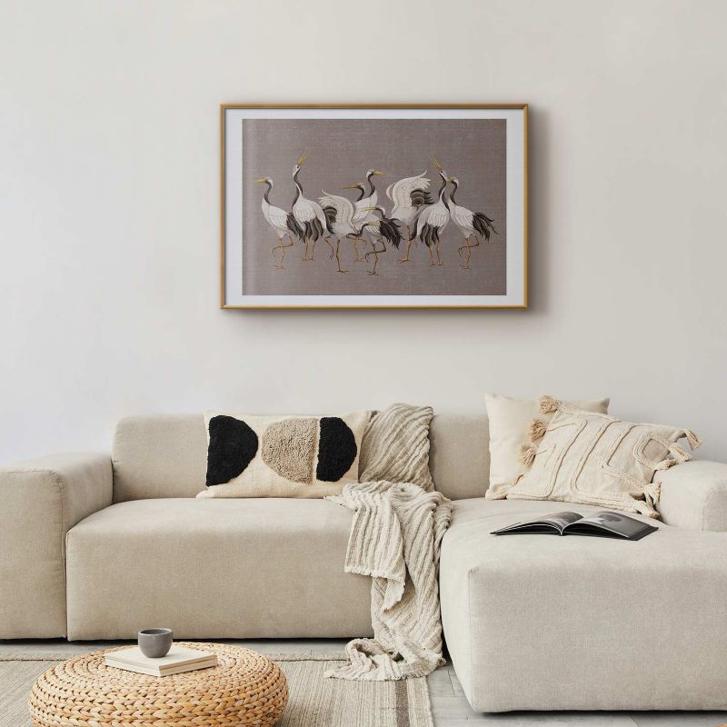 Plakat Artgeist Taniec żurawi 42x29,7 cm z ramą złotą 1 szt