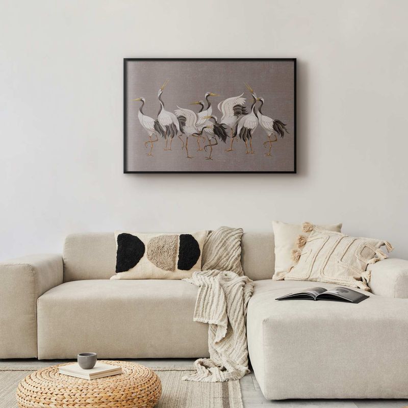 Plakat Artgeist Taniec żurawi 90x60 cm z ramą czarną 1 szt