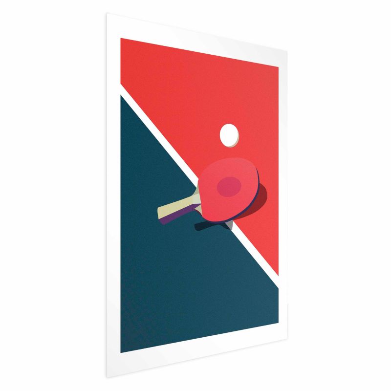 Plakat Artgeist Tenis stołowy 40x60 cm bez ramy 1 szt