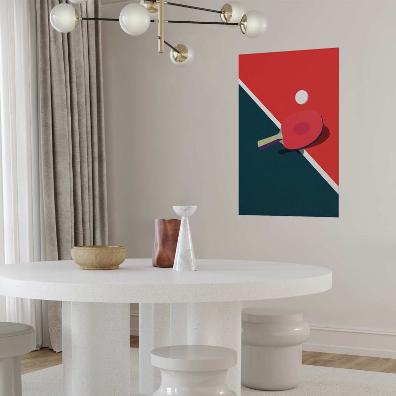 Plakat Artgeist Tenis stołowy 60x90 cm bez ramy 1 szt