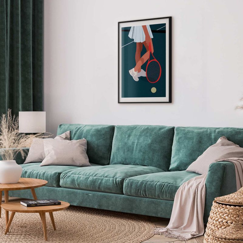Plakat Artgeist Tenisistka 60x90 cm z ramą czarną 1 szt