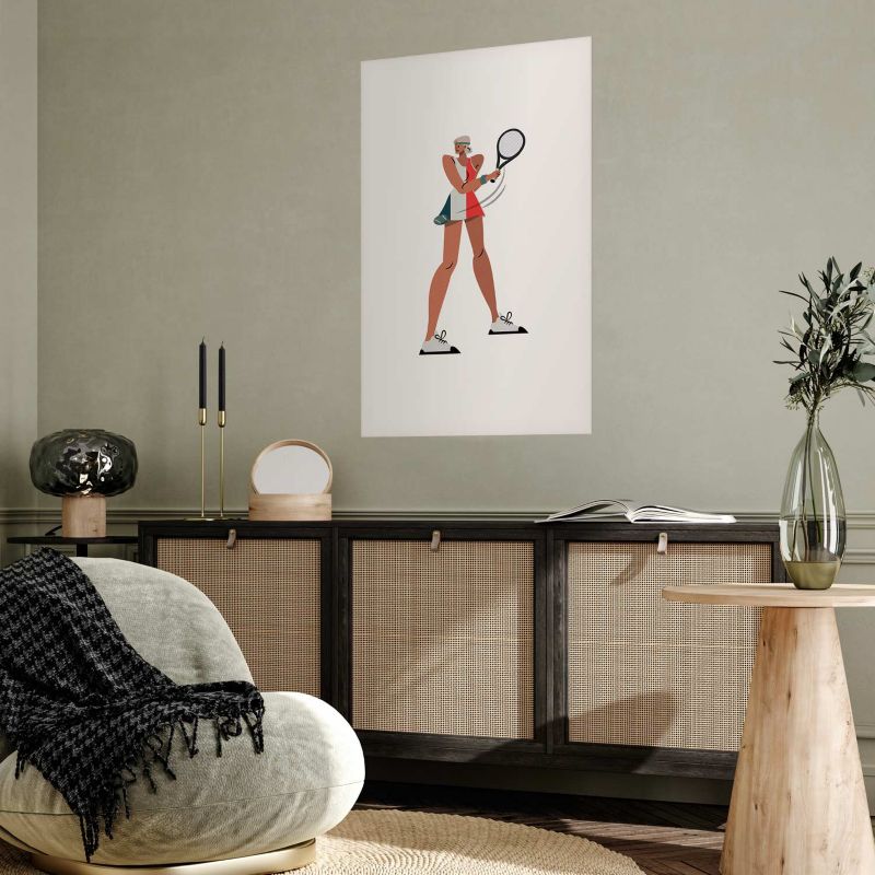 Plakat Artgeist Tenisistka z rakietą 40x60 cm bez ramy 1 szt