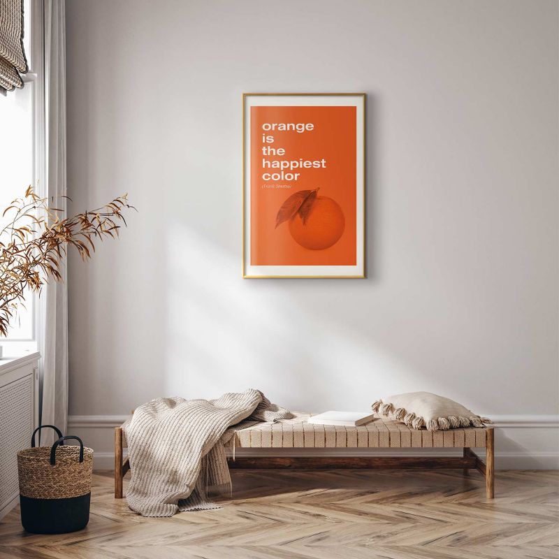 Plakat Artgeist The Happiest Colour 60x90 cm z ramą złotą 1 szt
