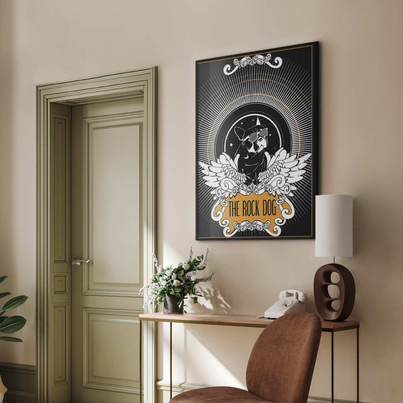 Plakat Artgeist The Rock Dog 29,7x42 cm z ramą czarną 1 szt