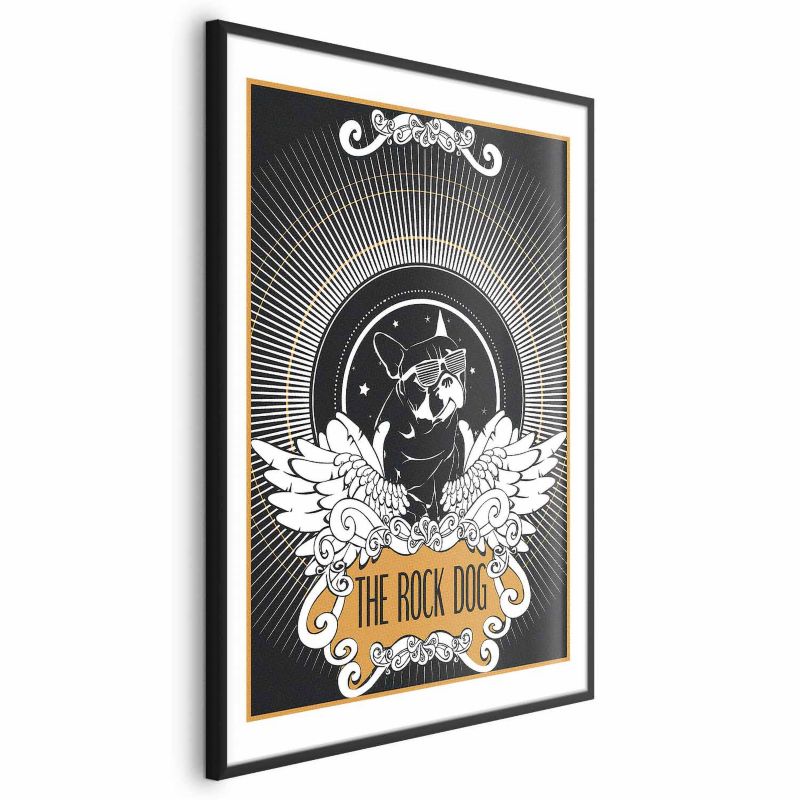 Plakat Artgeist The Rock Dog 40x60 cm z ramą czarną 1 szt
