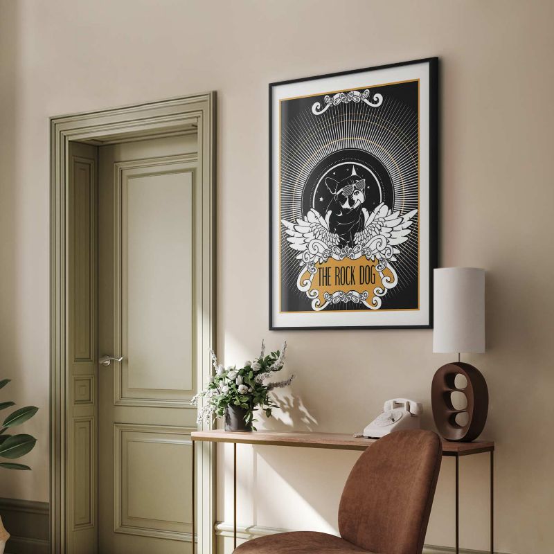 Plakat Artgeist The Rock Dog 40x60 cm z ramą czarną 1 szt
