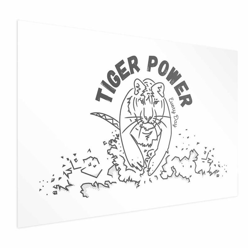 Plakat Artgeist Tiger power 42x29,7 cm bez ramy 1 szt