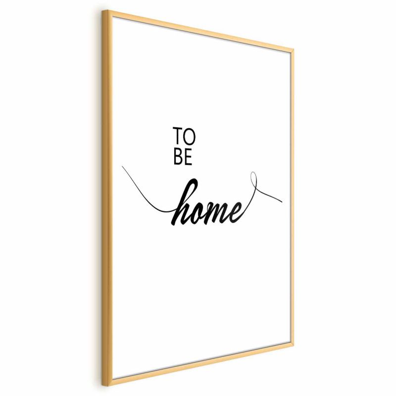 Plakat Artgeist To Be Home 21x30 cm z ramą złotą 1 szt