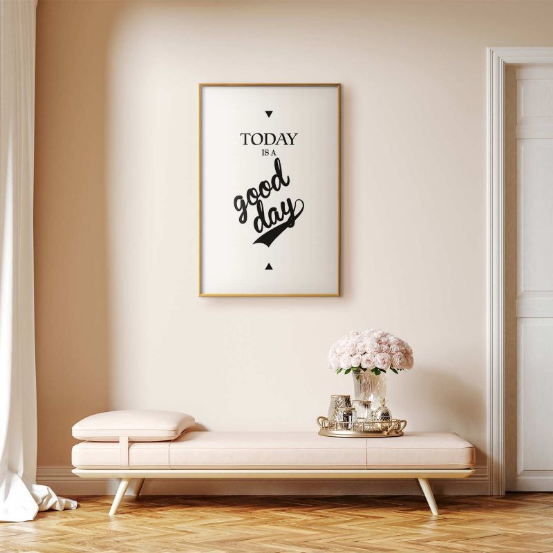 Plakat Artgeist Today 21x30 cm z ramą złotą 1 szt
