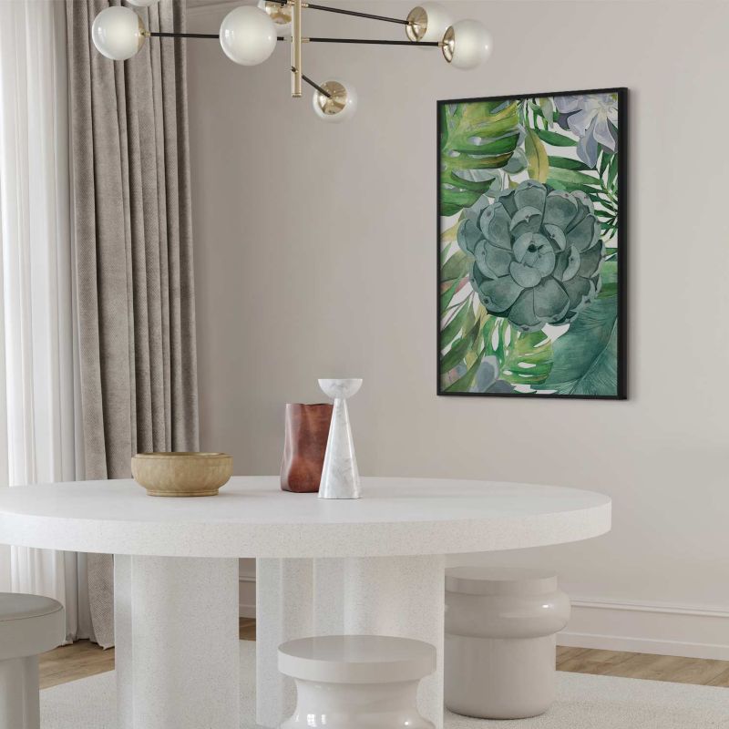 Plakat Artgeist Tropikalna flora 21x30 cm z ramą czarną 1 szt