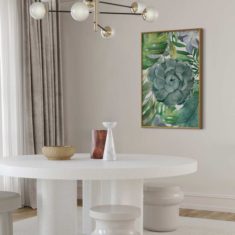 Plakat Artgeist Tropikalna flora 60x90 cm z ramą złotą 1 szt