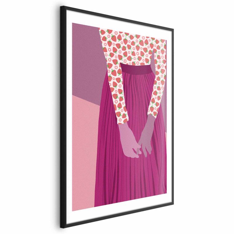 Plakat Artgeist Truskawkowa pani 21x30 cm z ramą czarną 1 szt