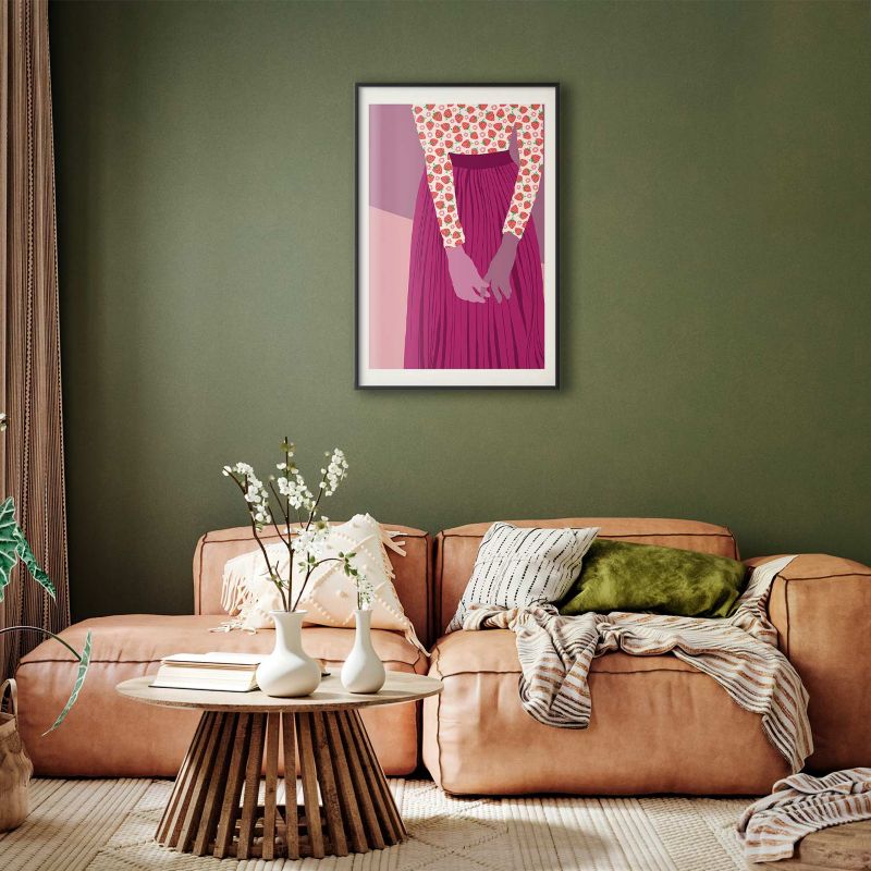 Plakat Artgeist Truskawkowa pani 21x30 cm z ramą czarną 1 szt