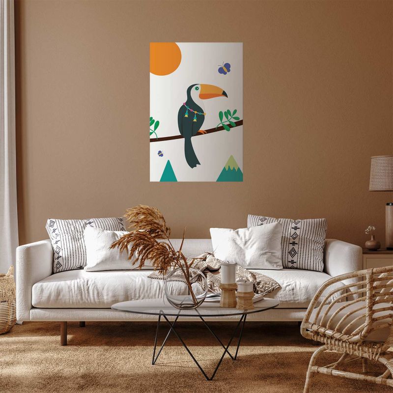 Plakat Artgeist Tukan i motyle 29,7x42 cm bez ramy 1 szt