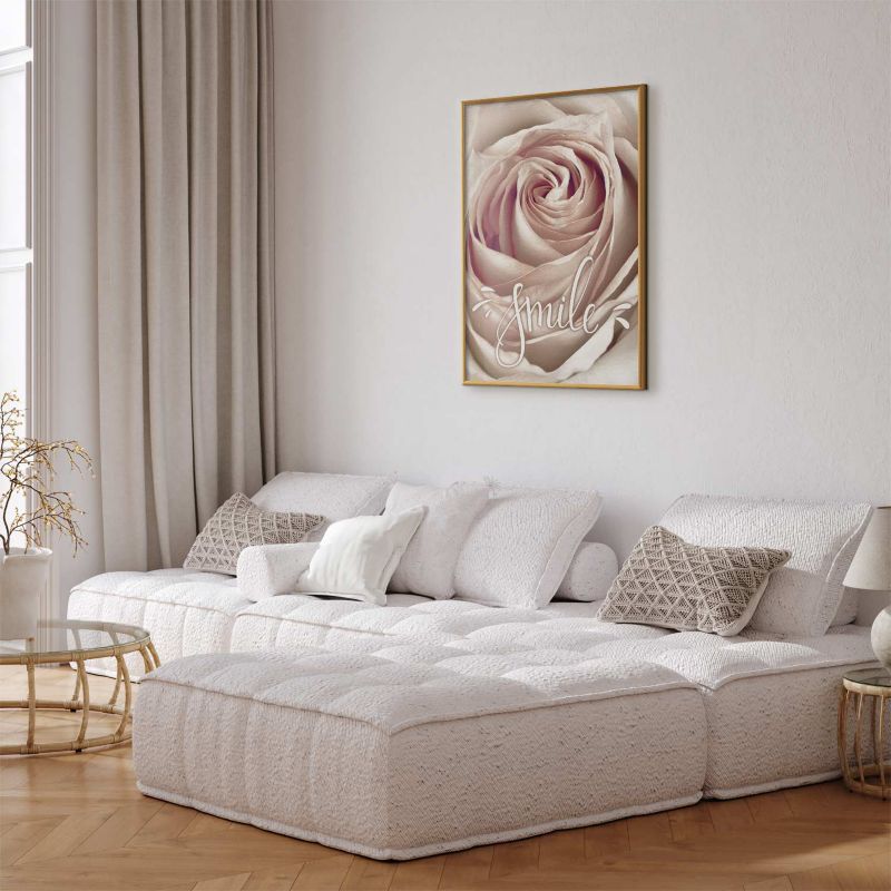 Plakat Artgeist Uśmiechnij się 40x60 cm z ramą złotą 1 szt