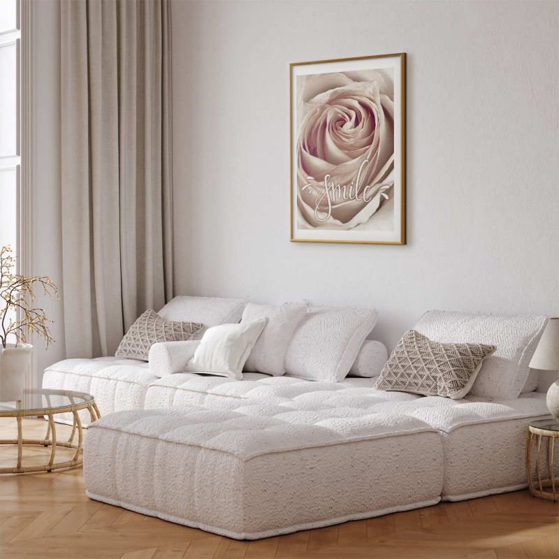 Plakat Artgeist Uśmiechnij się 60x90 cm z ramą złotą 1 szt