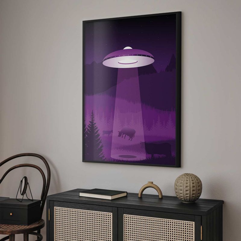 Plakat Artgeist Ufo 29,7x42 cm z ramą czarną 1 szt