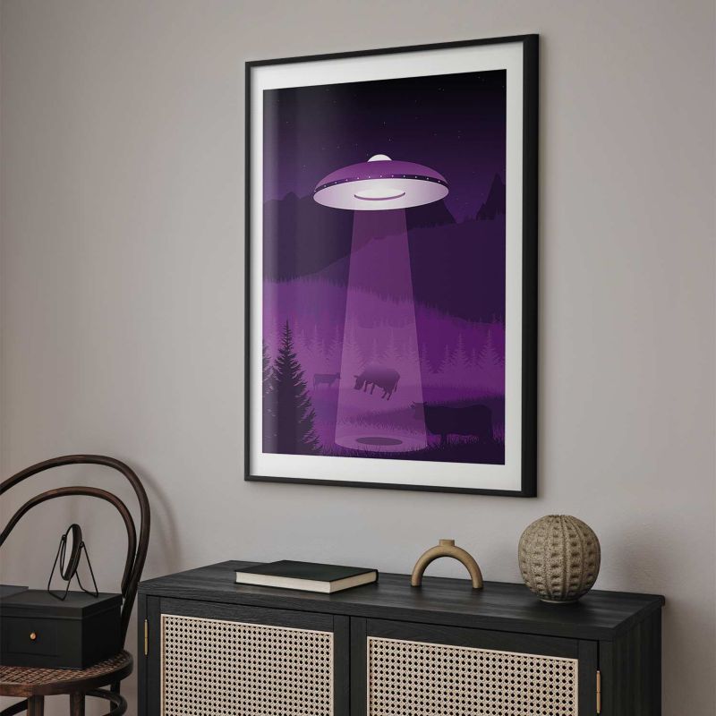 Plakat Artgeist Ufo 60x90 cm z ramą czarną 1 szt