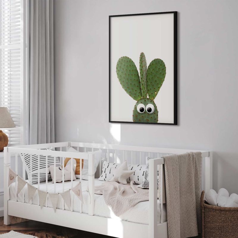 Plakat Artgeist Uszaty kaktus 21x30 cm z ramą czarną 1 szt