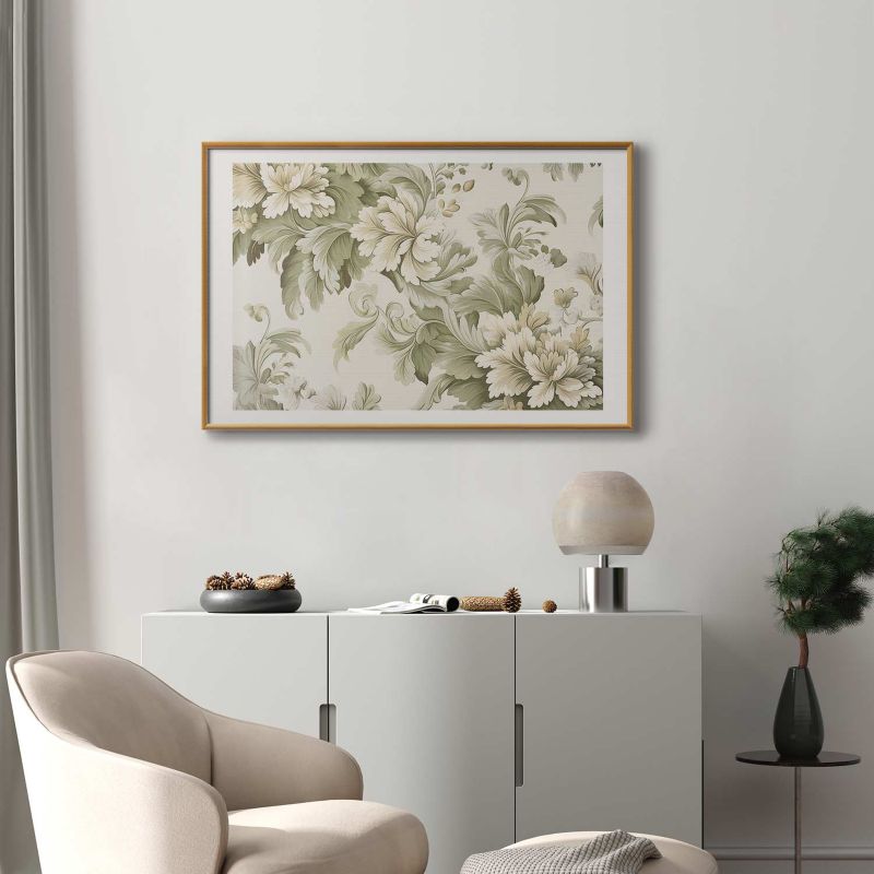 Plakat Artgeist Vintage kwiaty 90x60 cm z ramą złotą 1 szt