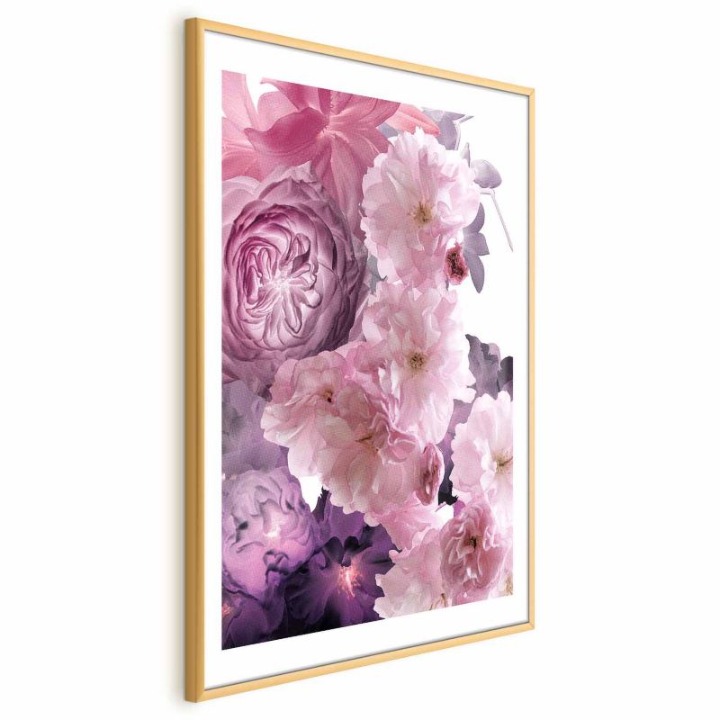 Plakat Artgeist Wachlarz kwiatów 29,7x42 cm z ramą złotą 1 szt