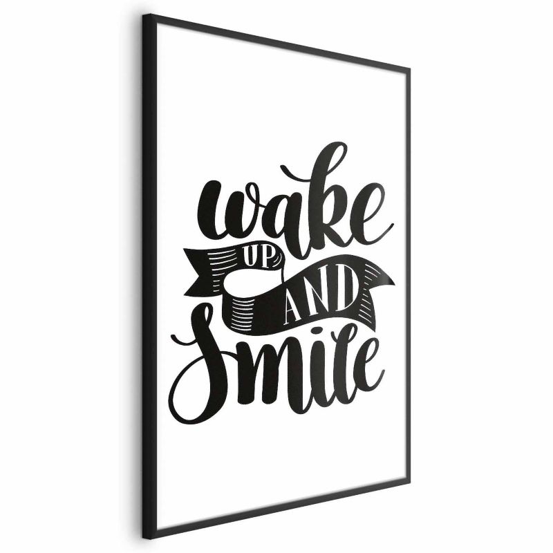 Plakat Artgeist Wake up and smile 60x90 cm z ramą czarną 1 szt