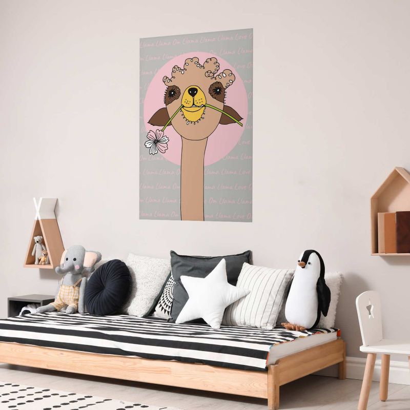 Plakat Artgeist Wesoła lama 29,7x42 cm bez ramy 1 szt