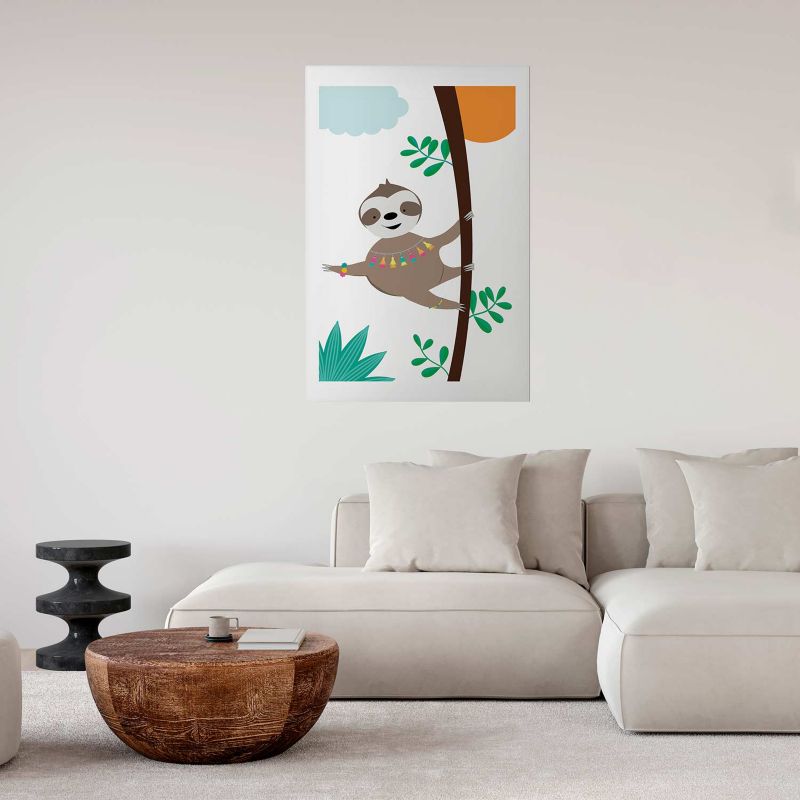 Plakat Artgeist Wesoły leniwiec 29,7x42 cm bez ramy 1 szt