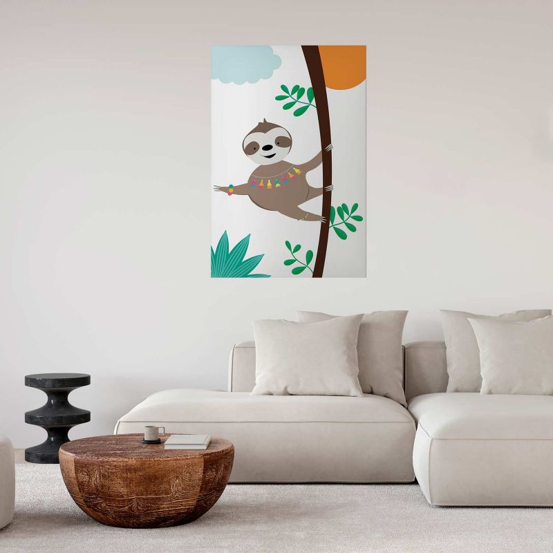 Plakat Artgeist Wesoły leniwiec 29,7x42 cm bez ramy 1 szt