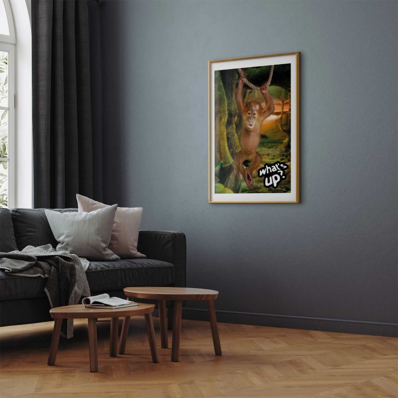 Plakat Artgeist What's Up 21x30 cm z ramą złotą 1 szt