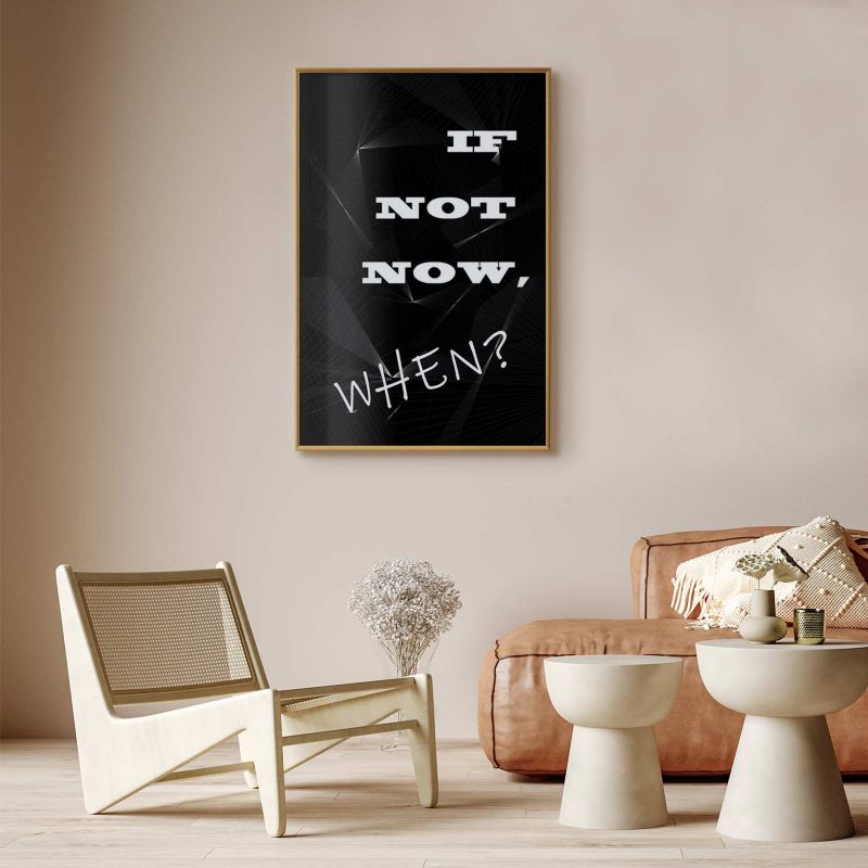 Plakat Artgeist When 21x30 cm z ramą złotą 1 szt