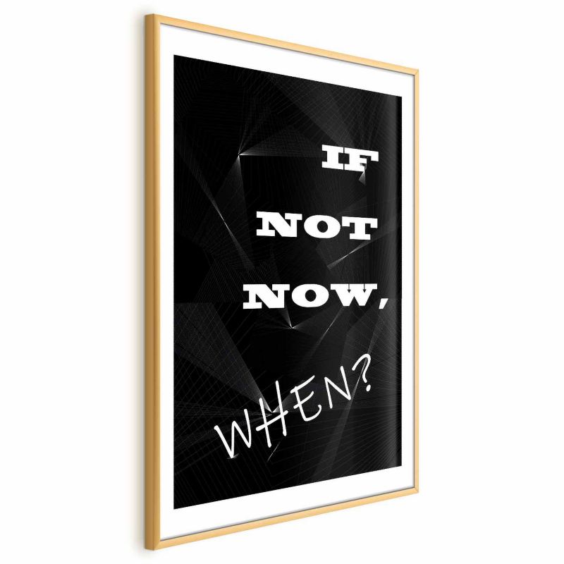 Plakat Artgeist When 21x30 cm z ramą złotą 1 szt