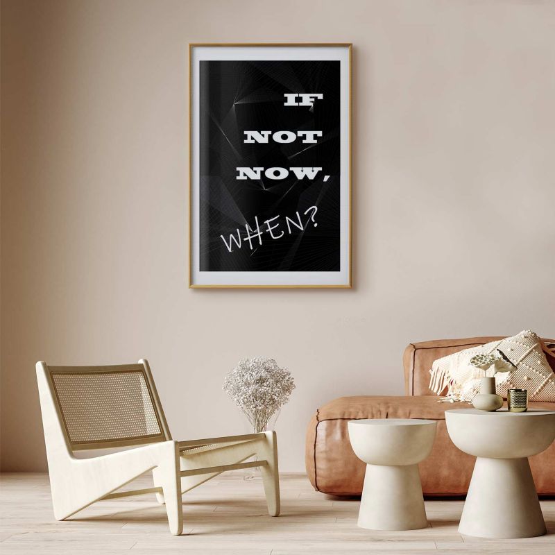 Plakat Artgeist When 21x30 cm z ramą złotą 1 szt