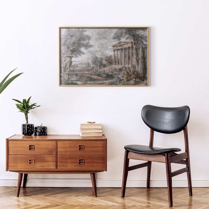 Plakat Artgeist Świątynia na wzgórzu 90x60 cm z ramą złotą 1 szt