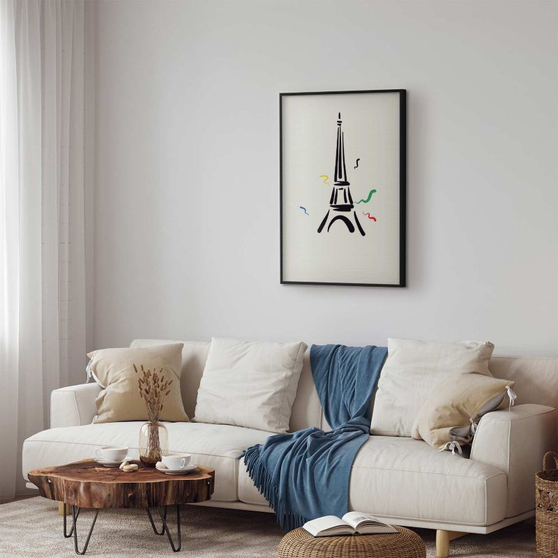 Plakat Artgeist Wieża Eiffla 21x30 cm z ramą czarną 1 szt