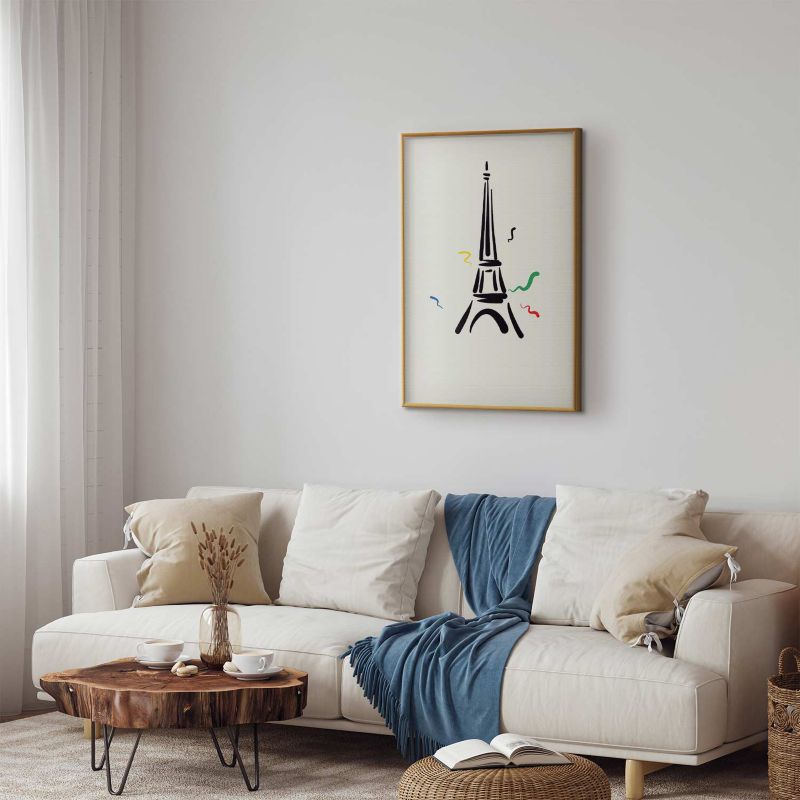 Plakat Artgeist Wieża Eiffla 21x30 cm z ramą złotą 1 szt