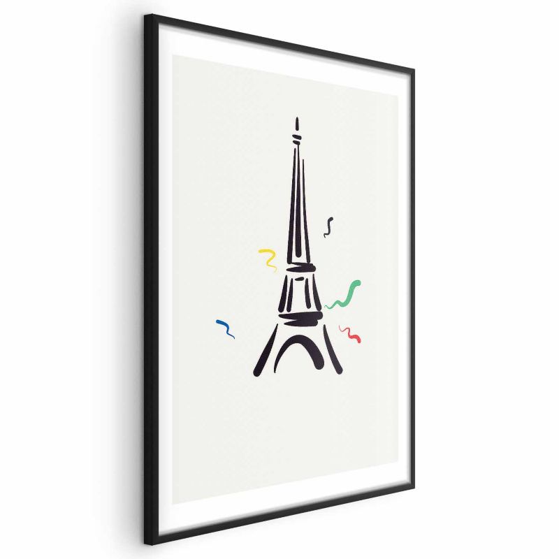 Plakat Artgeist Wieża Eiffla 40x60 cm z ramą czarną 1 szt