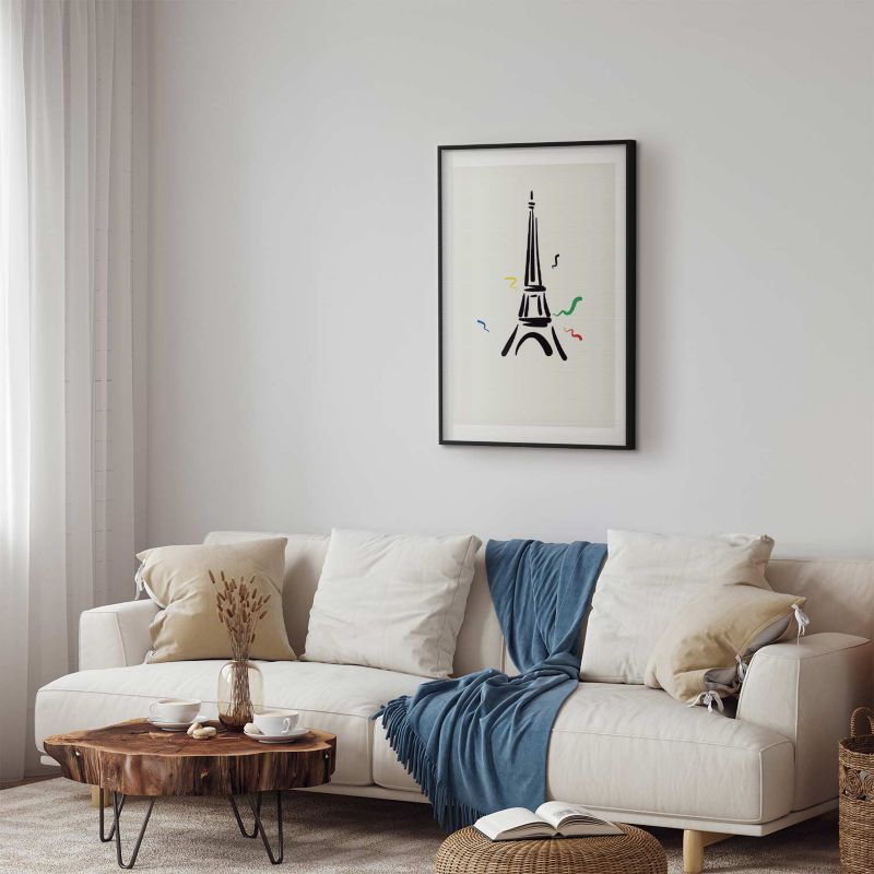 Plakat Artgeist Wieża Eiffla 40x60 cm z ramą czarną 1 szt