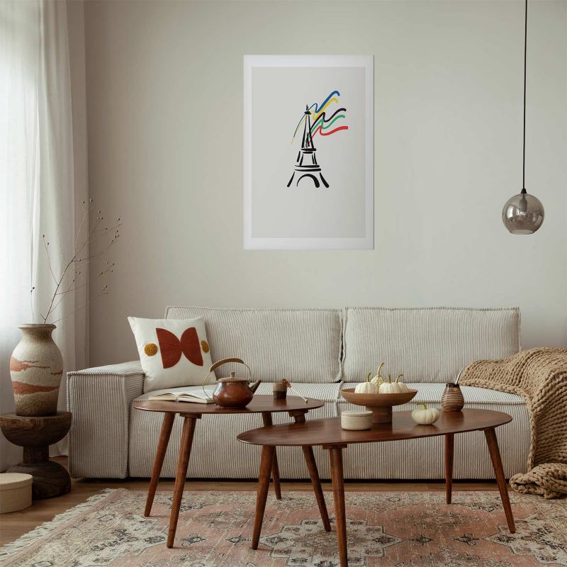 Plakat Artgeist Wieża Eiffla i kolory 40x60 cm bez ramy 1 szt