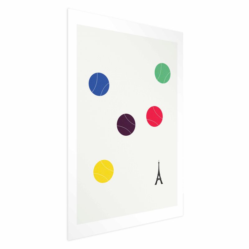 Plakat Artgeist Wieża Eiffla i tenis 29,7x42 cm bez ramy 1 szt