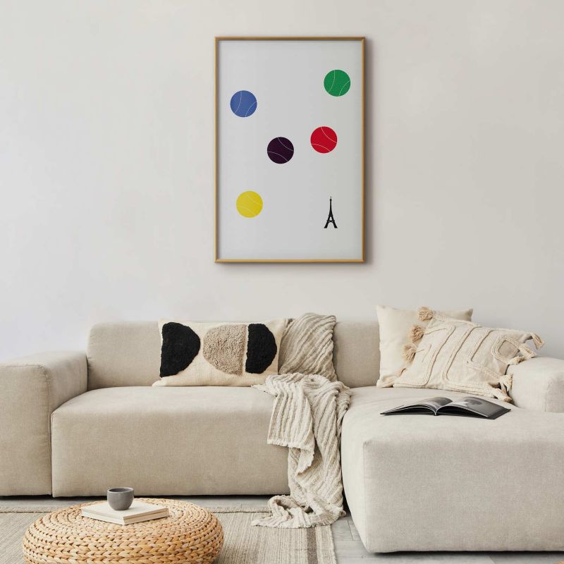 Plakat Artgeist Wieża Eiffla i tenis 29,7x42 cm z ramą złotą 1 szt