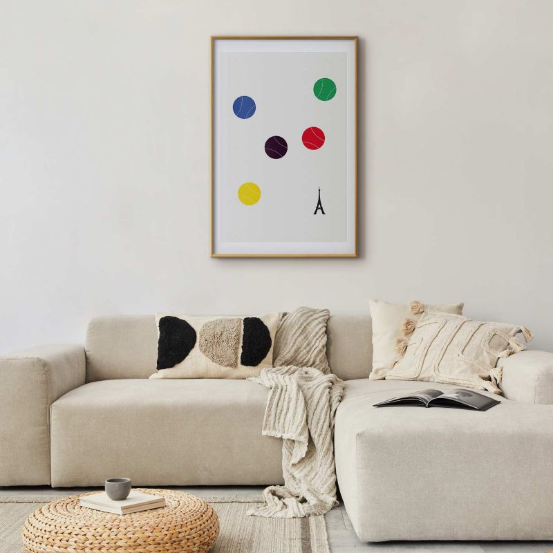 Plakat Artgeist Wieża Eiffla i tenis 29,7x42 cm z ramą złotą 1 szt
