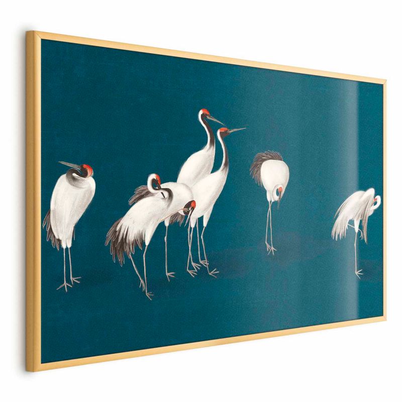 Plakat Artgeist Wieczór nad stawem 60x40 cm z ramą złotą 1 szt