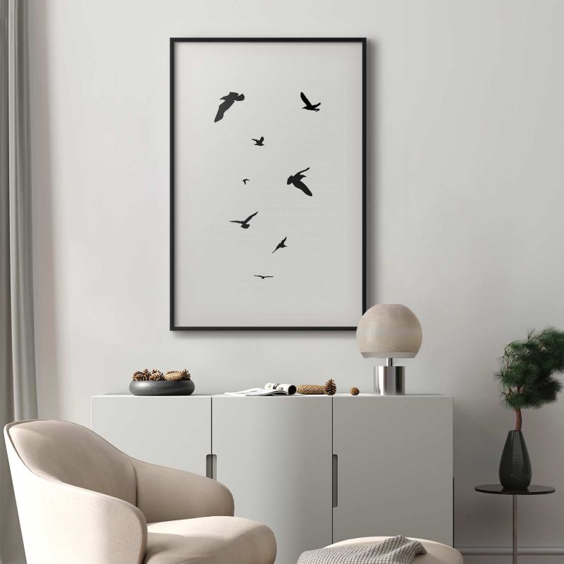 Plakat Artgeist Wieczorny lot 29,7x42 cm z ramą czarną 1 szt