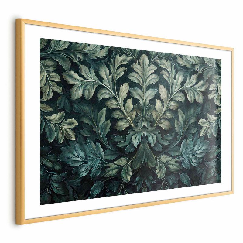 Plakat Artgeist Wiktoriańskie liście 42x29,7 cm z ramą złotą 1 szt