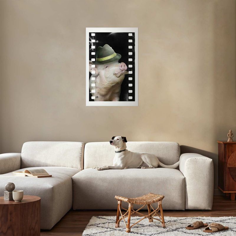 Plakat Artgeist Świnia z wąsami 29,7x42 cm bez ramy 1 szt