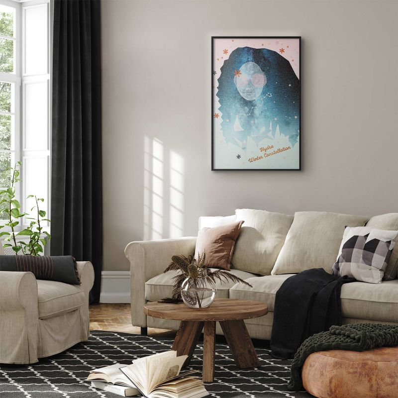 Plakat Artgeist Winter Constellation 60x90 cm z ramą czarną 1 szt