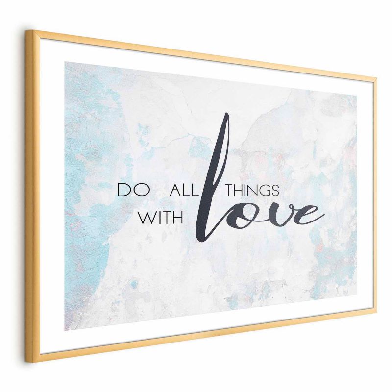 Plakat Artgeist With love 30x21 cm z ramą złotą 1 szt