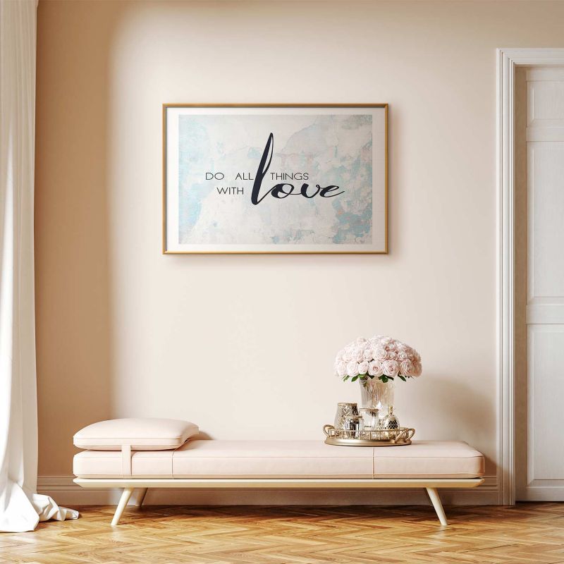 Plakat Artgeist With love 30x21 cm z ramą złotą 1 szt