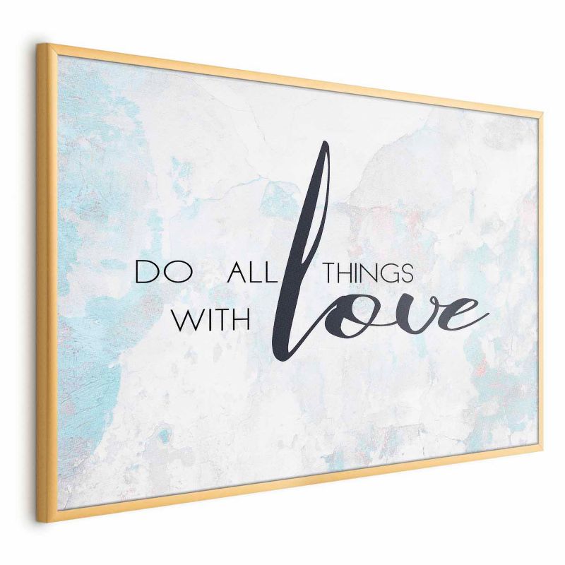 Plakat Artgeist With love 90x60 cm z ramą złotą 1 szt